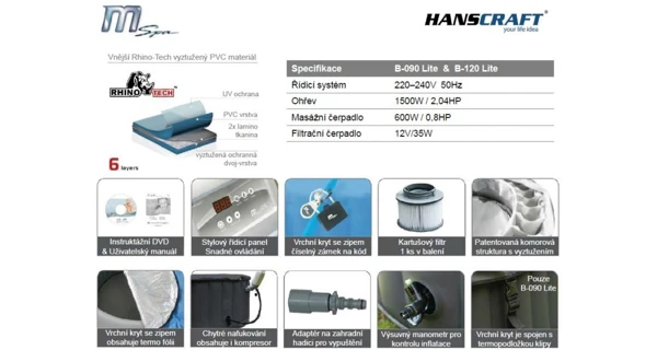 Vířivý bazén MSPA Oasis M-022LS Sapphire LITE